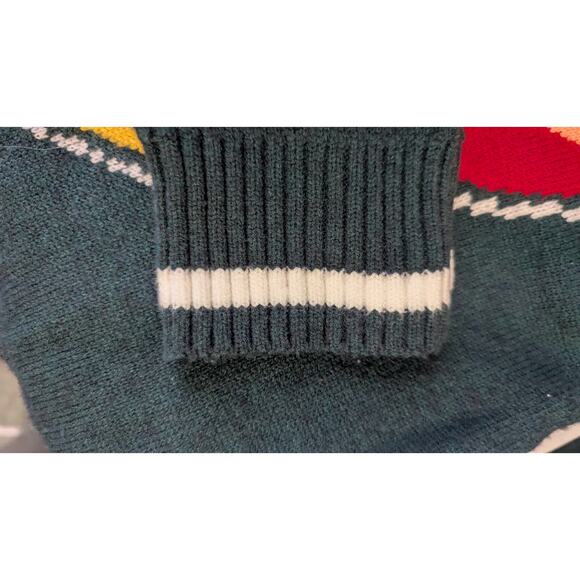 Vintage Adam Freak NBA Seattle Sonics mens sweater intarsia knitted graphic Med - Picture 4 of 8